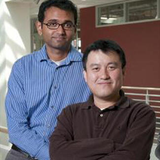 prof Shanhui Fan and Aaswath Raman