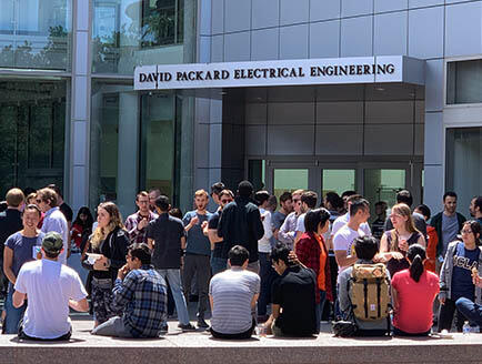 students at orientation