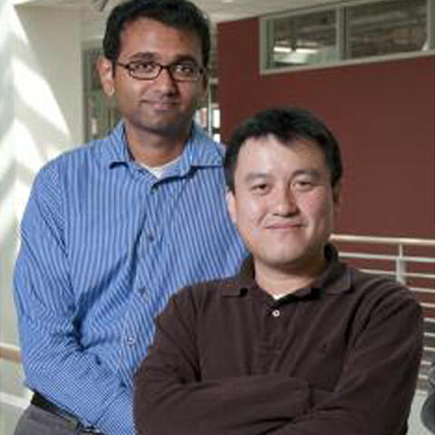 prof Shanhui Fan and Aaswath Raman